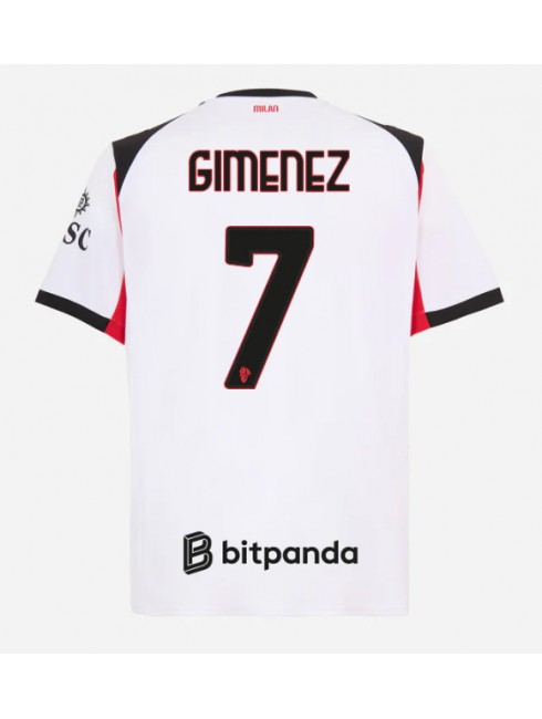 AC Milan Santiago Gimenez #7 Auswärtstrikot 2025-26 Kurzarm AC Milan Santiago Gimenez #7 Auswärtstrikot 2025-26 Kurzarm